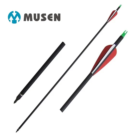 Стрелы Musen 7,8 мм OD 30 дюймов Spine 500 Углеродные для стрельбы комбинированным/рекурсивным луком