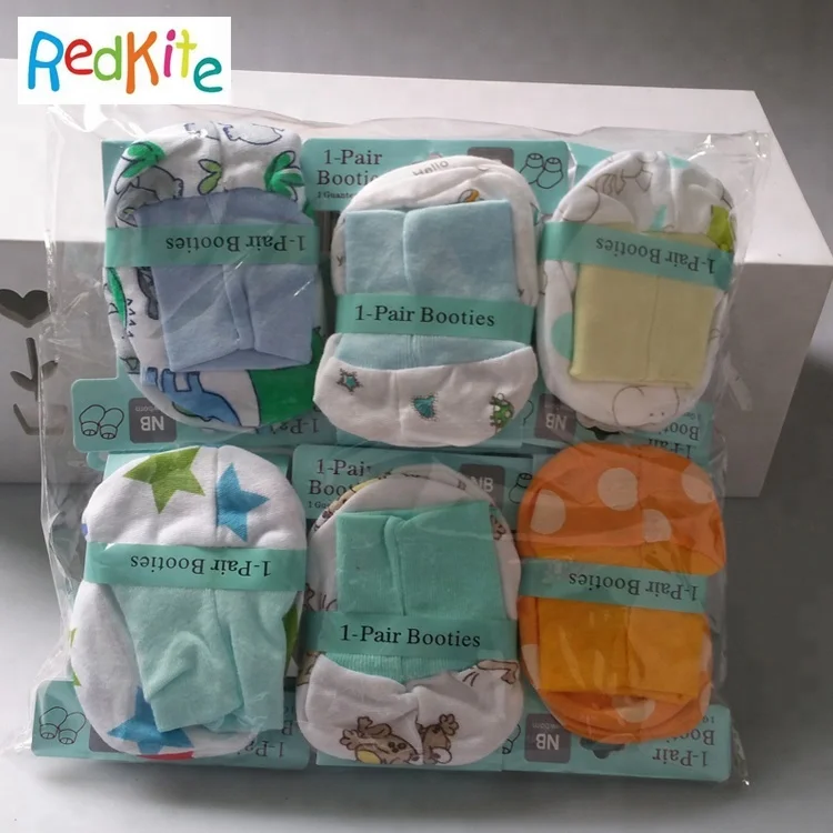Wholesale Comfortable 12 Pair / Bag Super Lovely NB Newborn Cotton Shoes Baby Booties Socks