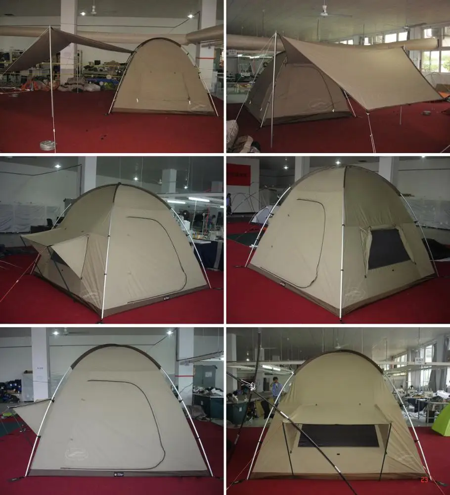 Custom High Quality Winter Premium Car Camping  Robust Heavy Duty Cotton Canvas Tents