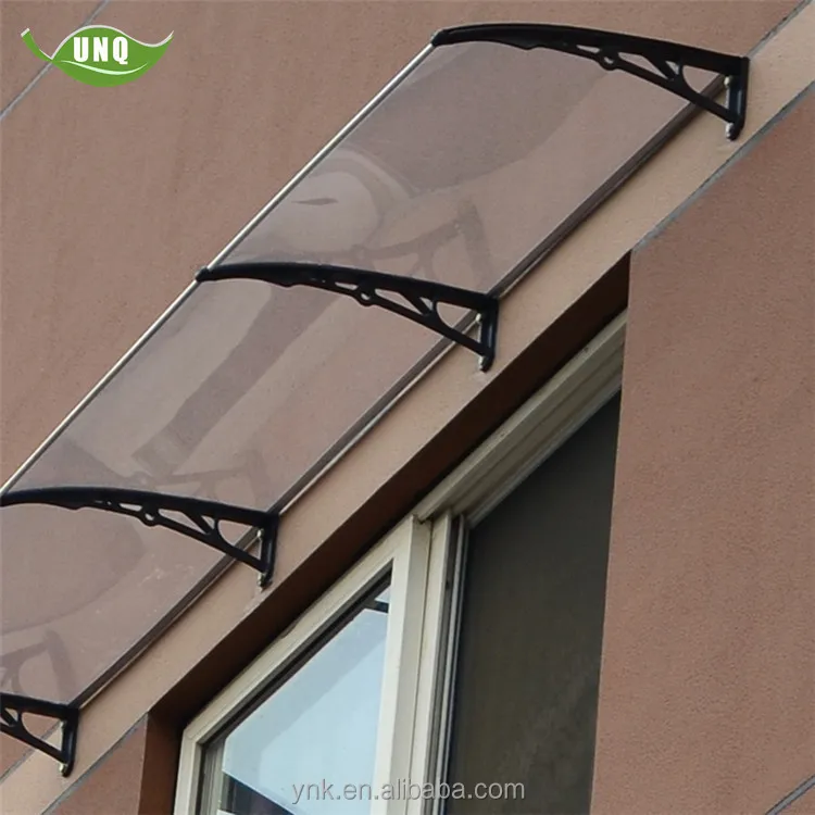 
Rugged rain canopy simple installation plastic bracket polycarbonate sheet awnings 