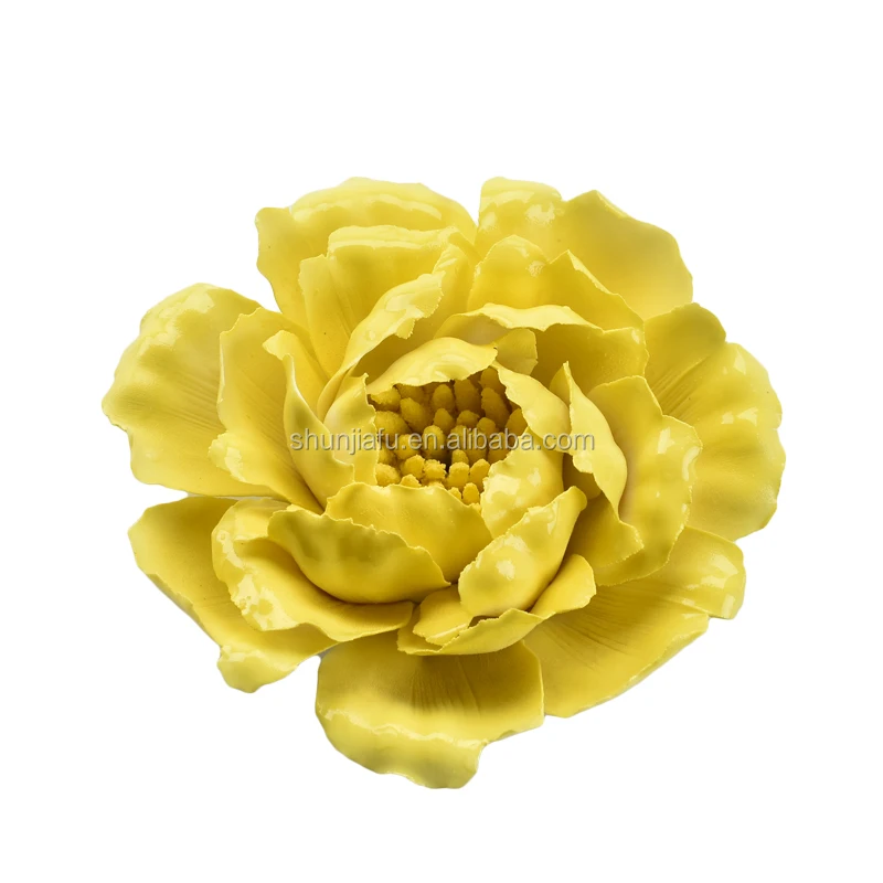 table decoration and wall decoration Hand made ceramic flowers  Chrysanthemum  rose lotus ceramic  flower