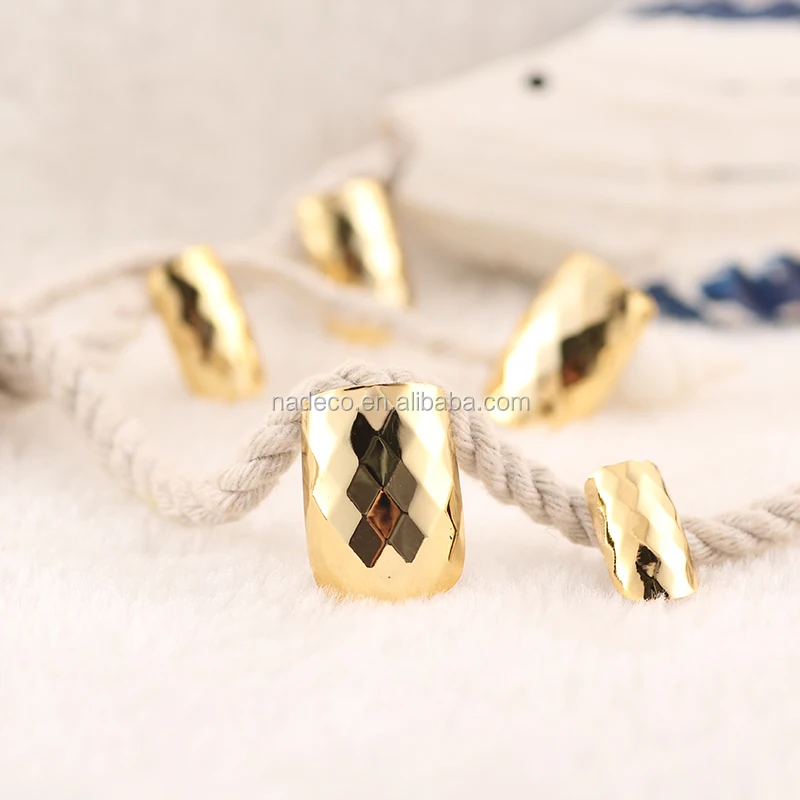 
Fashionable New Arrived Metal False Nails Golden Metallic Fingernails Plastic Nail Art 