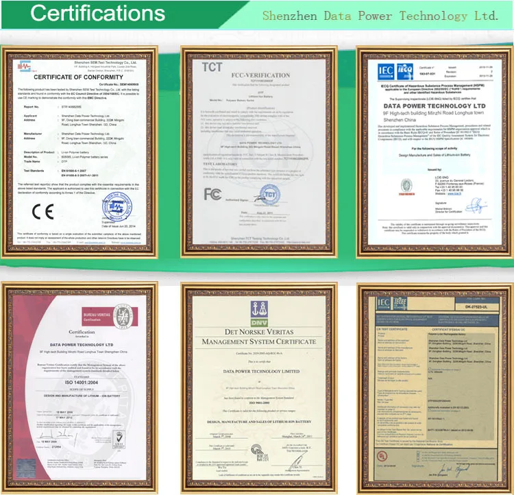 SHENZHEN factory 3.7v 250mah mp3 player battery