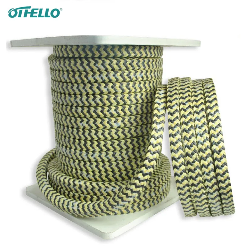 Graphite ptfe aramid fiber packing aramid braided packing for pump