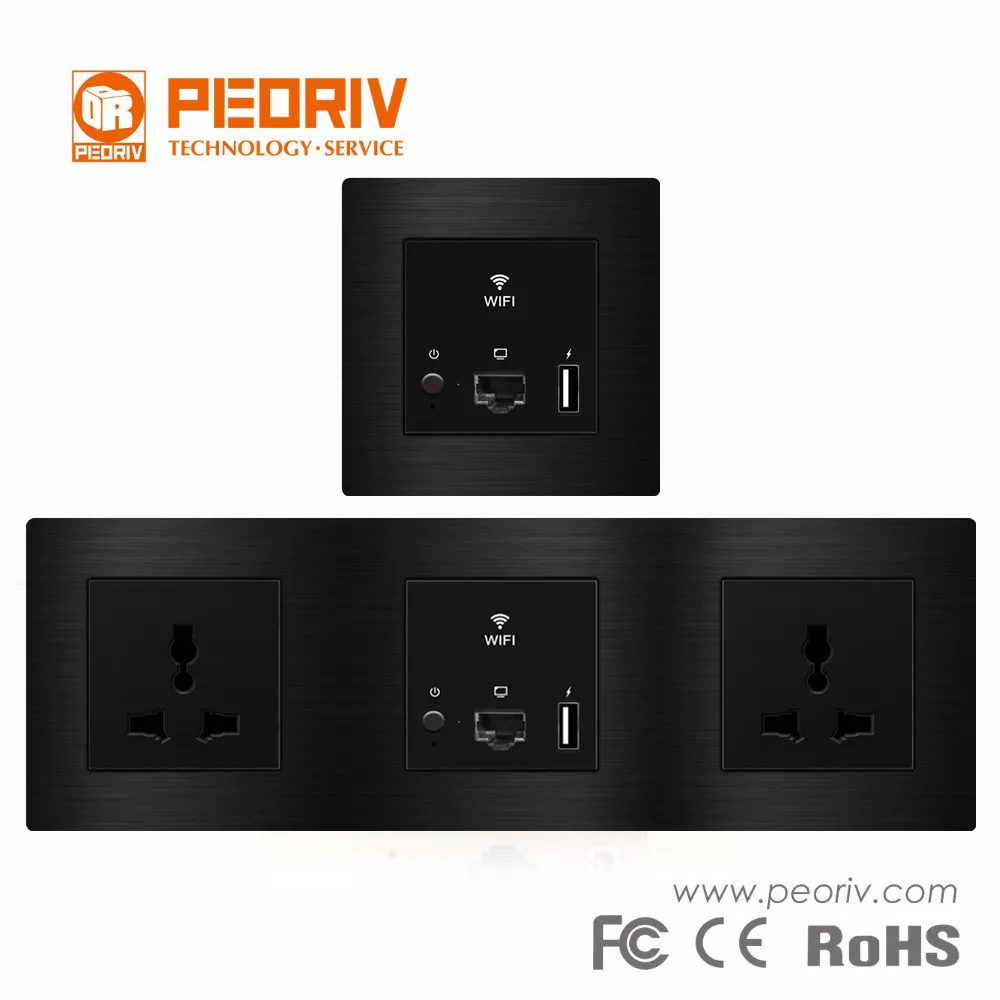 
Wall Embedded Wireless Hotel Access Point Setup POE Wifi AP Router with USB Charging Socket 