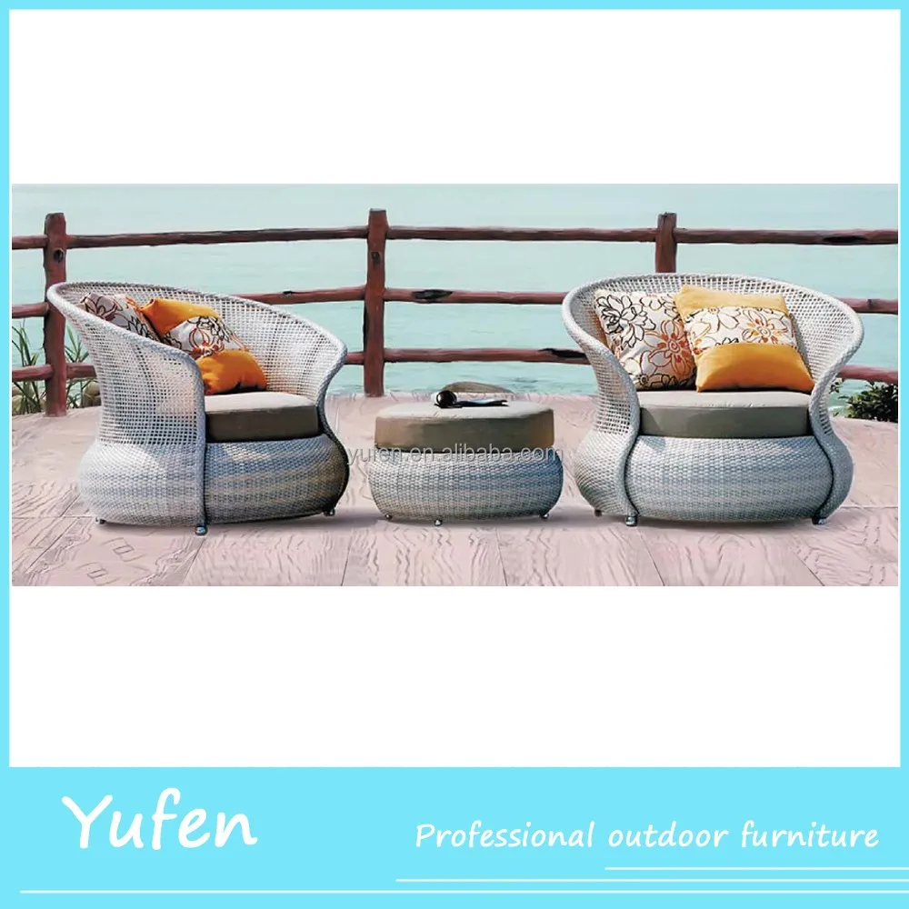 Luxury ratan wicker garden furniture patio lounge chair