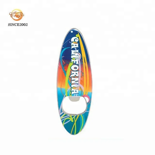 custom die casting  metal curved surfboard bottle opener