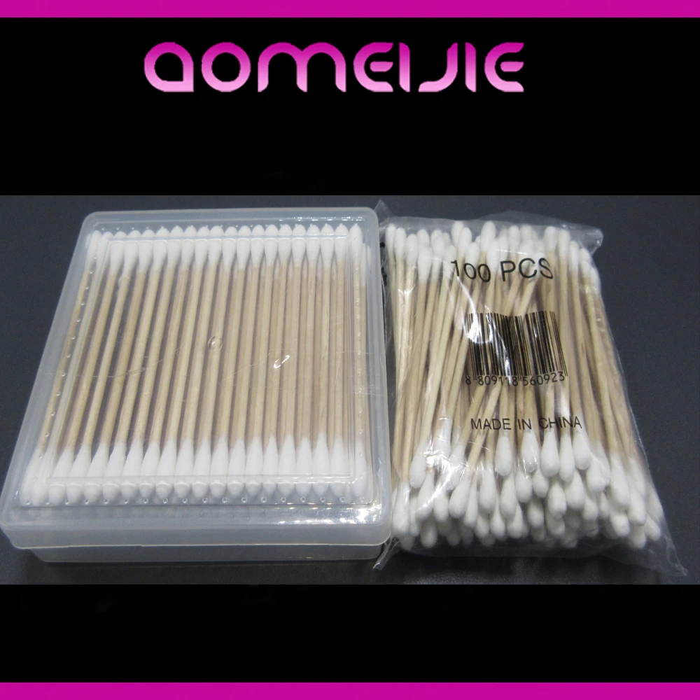 sterile individually wrapped cotton tipped applicator coton swab with wooden sticks