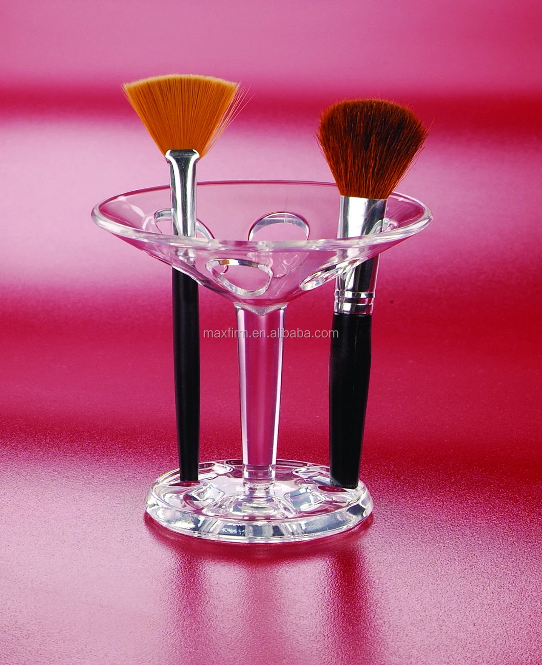 transparent 100% acrylic makeup brush holder toothbrush organizer