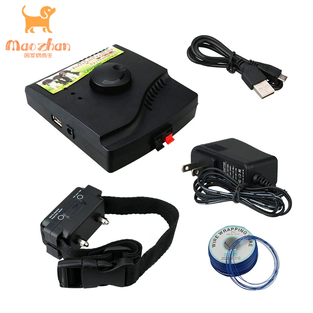 Outdoor use electronic pet dog fence system collar in-ground dog fence