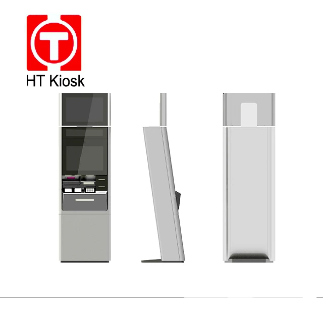 21.5  Inch Dual Screen touch monitor Payment Kiosk With Cash Accept Health Kiosk self service Hospital terminal machine