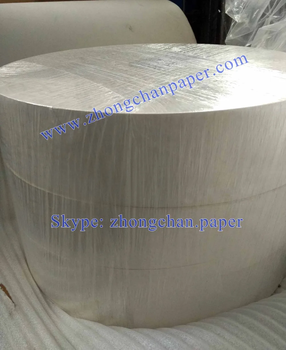 
Custom-Made Plain 40gsm MG Poly Coated White Kraft Paper Rolls 