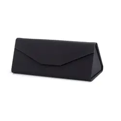 PU wood printing folding sunglasses box triangle sunglasses case custom logo box