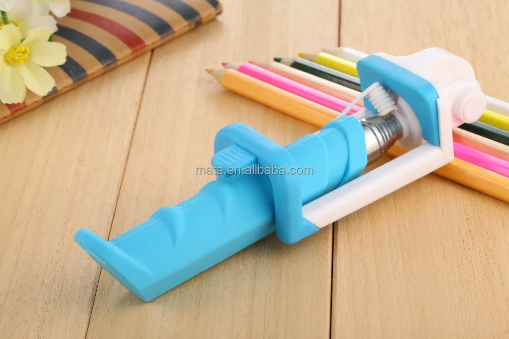 Оптовая продажа мини портативный красочные радуга Selfie палка