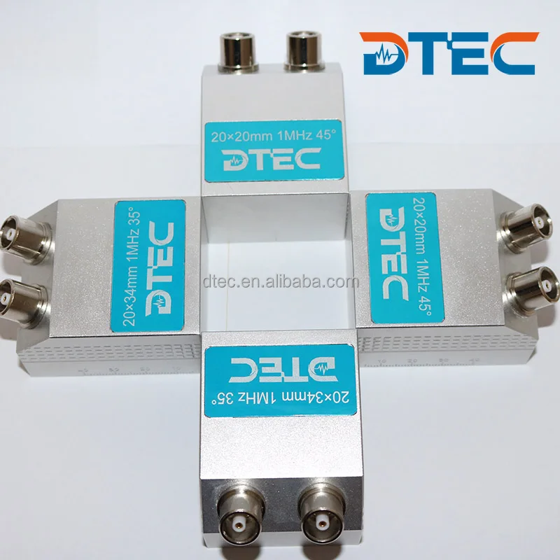 Двухугловой зонд DTEC UT, 20x20 мм, 1 МГц, 45 градусов, индивидуальные зонды OEM, оригинальный производитель