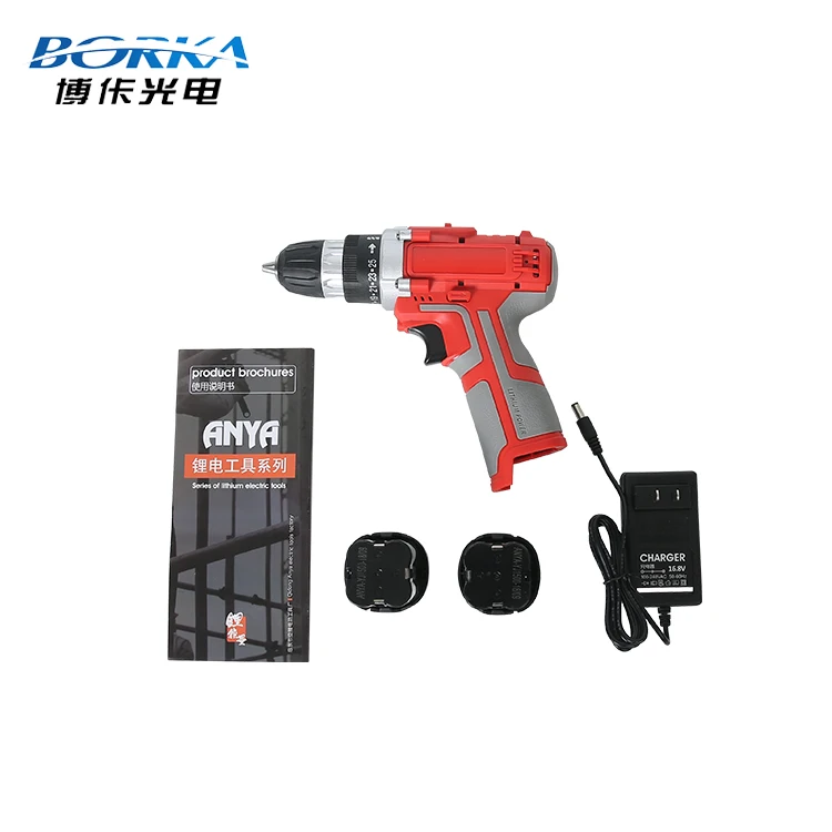 
16.8V Cordless Driver Drill Household Multi-Functional Impact Li-Ion Drill Cordless Screwdriver Set 