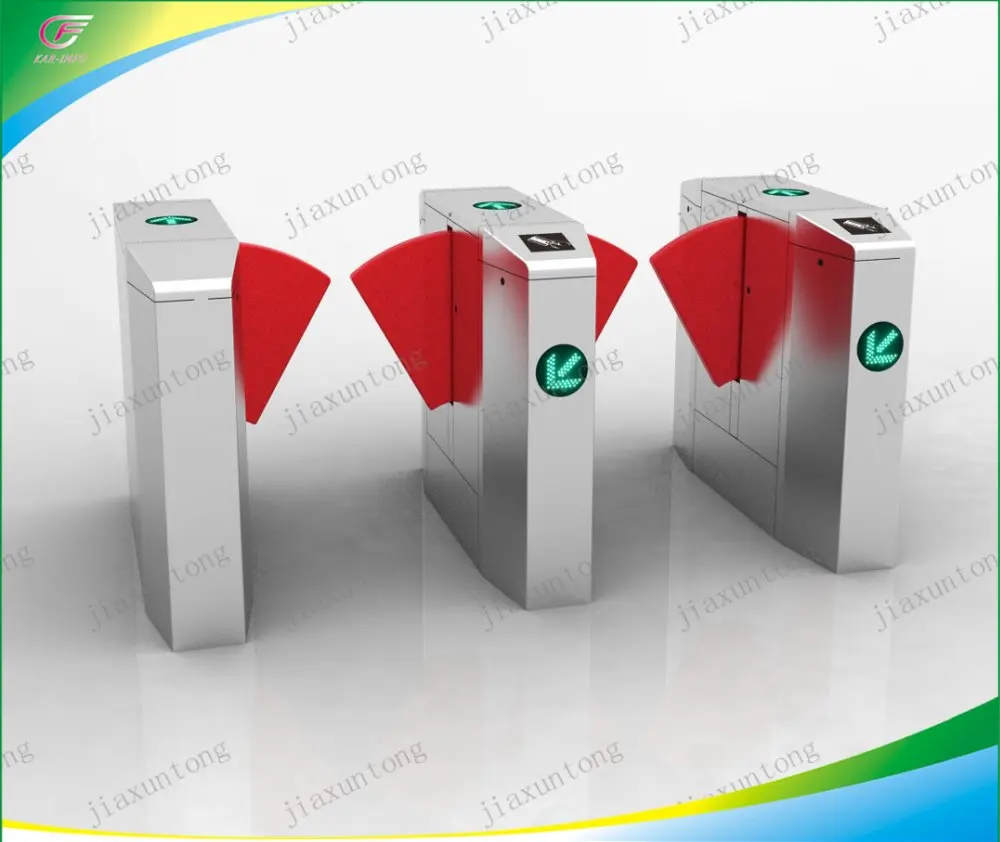 Flap turnstile with ticket system flap barrier gate