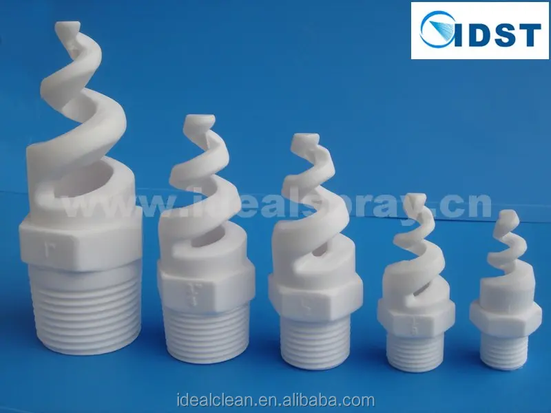 
Stainless steel SUS 316 ceramic plastic pigtail SPJT whirljet water spray spiral nozzle for flue gas desulfurization 