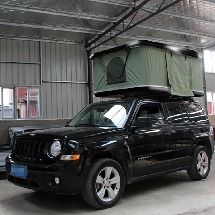 Factory wholesale Hardshell  big family camping roof tent For 3-4 people