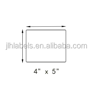 4" x 5" White Permanent Adhesive 1205 Per Roll Thermal Transfer Label