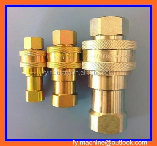 ISO 7241 Series B general purpose Brass push-to-connect quick connect hydraulic coupler