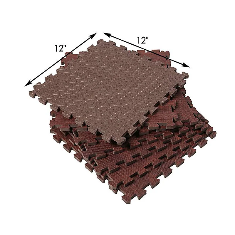 
Home Office Playroom Basement Trade Show Wood Grain Floor Mats Foam Interlocking Mats Flooring Wood Borders 