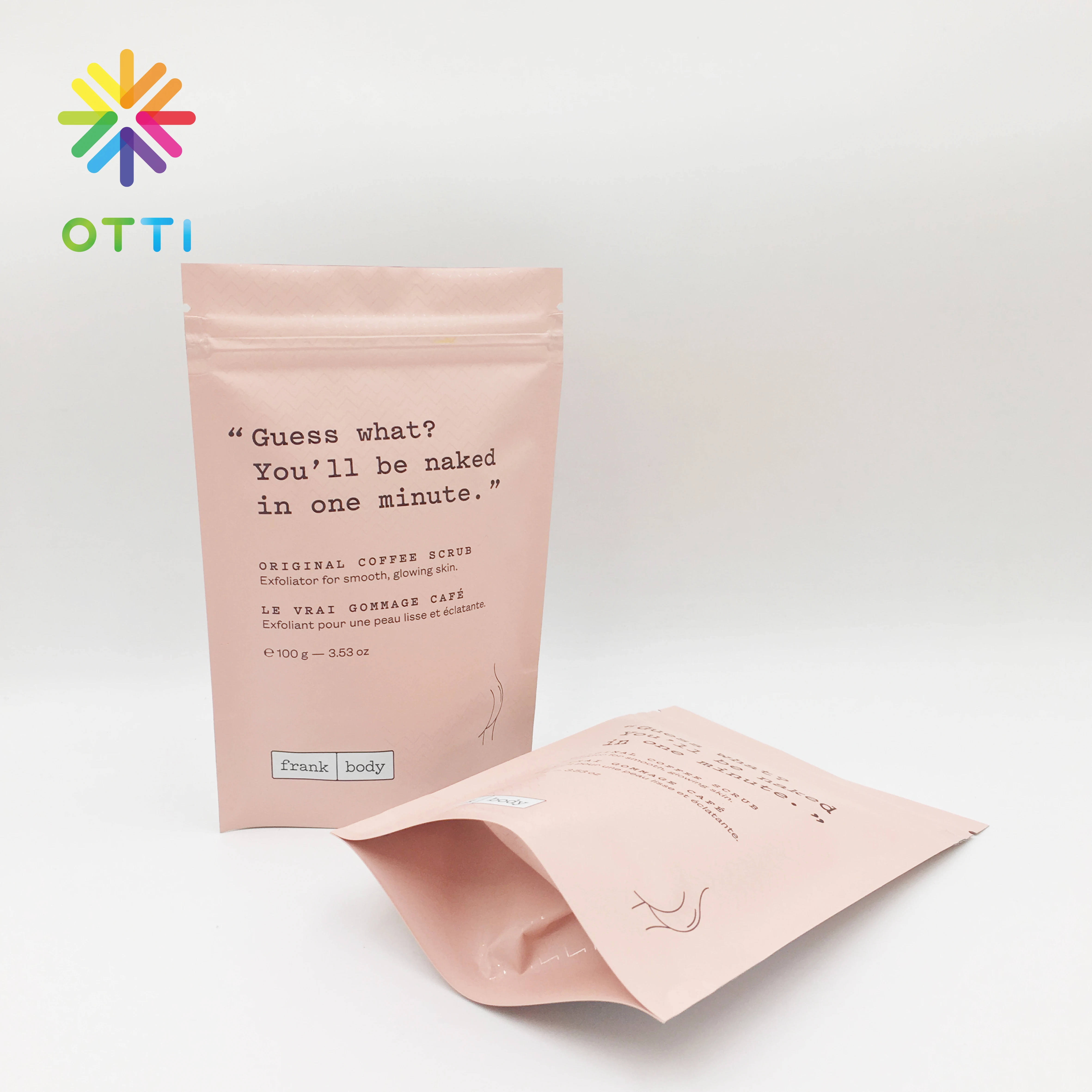 
Высококачественный Органический кофе скраб упаковка частная этикетка пользовательский Печатный пластиковый пакет 