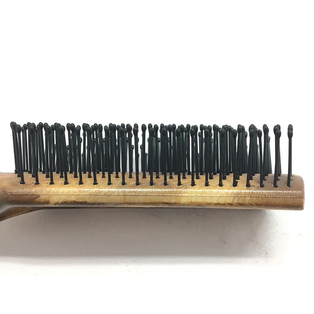 Osaki Brand Nylon Pin Vent Detangling Hair Brush Electroplated Metal Copper