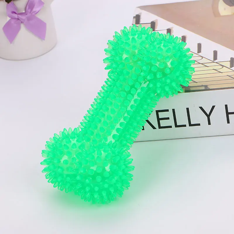 2021 Best sell high quality spiky chew TPR dog toys Dog Bone for teething