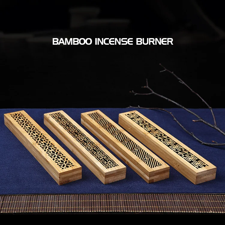 High Quality Wood Classic Style Carving Lying Incense Burner box