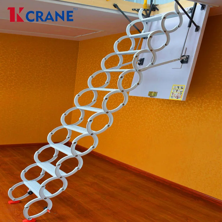 Power foot semi-automatic attic, Telescopic staircase, home duplex villa, stealthy stairs, electric elevators