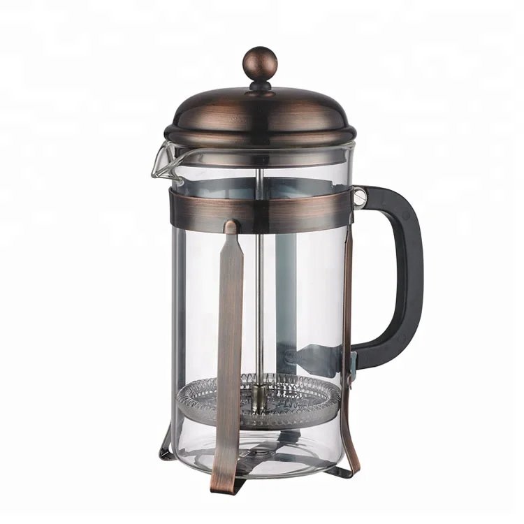 TCM-C04C Rose Gold 8 Cups Stainless Steel French Coffee Press(1000ML)