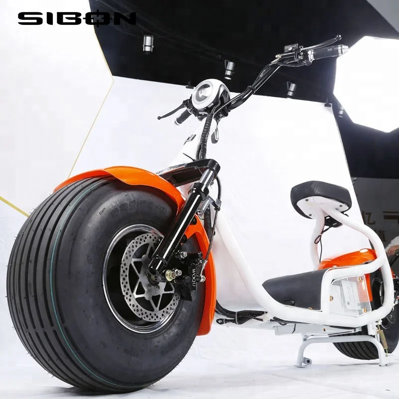 SIBON electric fat bike disc brake orange 1000w electric scooter adult