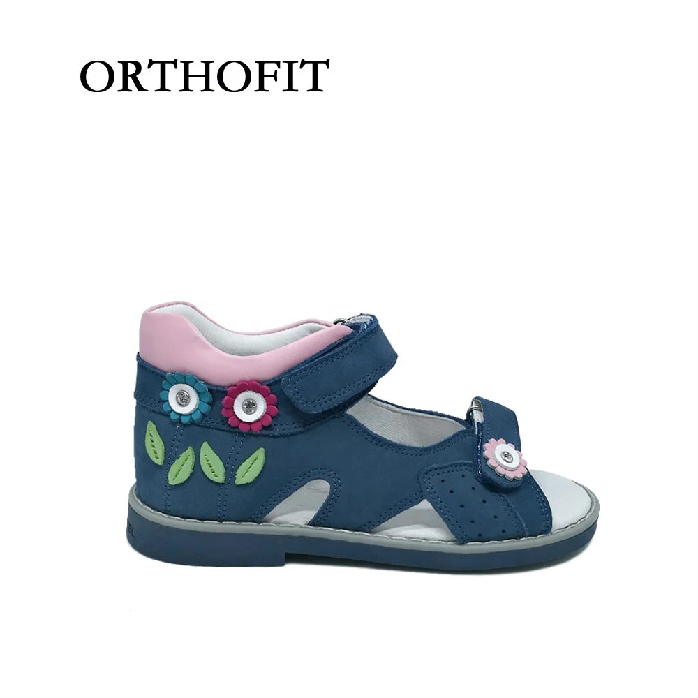 Professional orthopedic sole shoes for kids girls customized brand natural leather medical shoes