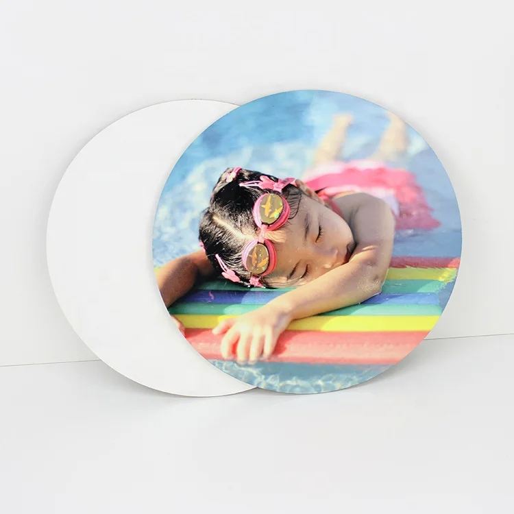 Round shape blank Sublimation MDF lovely girls photo frame for heat press