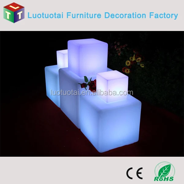 40cm LED glowing cube  chair LED cube table