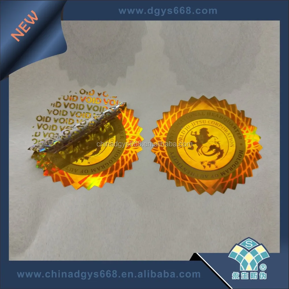VOID tamper evident security hologram label