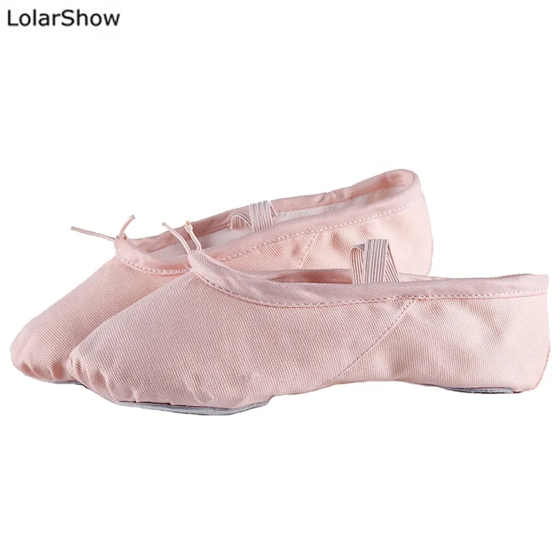 Детские танцевальные туфли Boutique с мягкой подошвой для балетных тренировок мягкие парусиновые туфли-пуанты