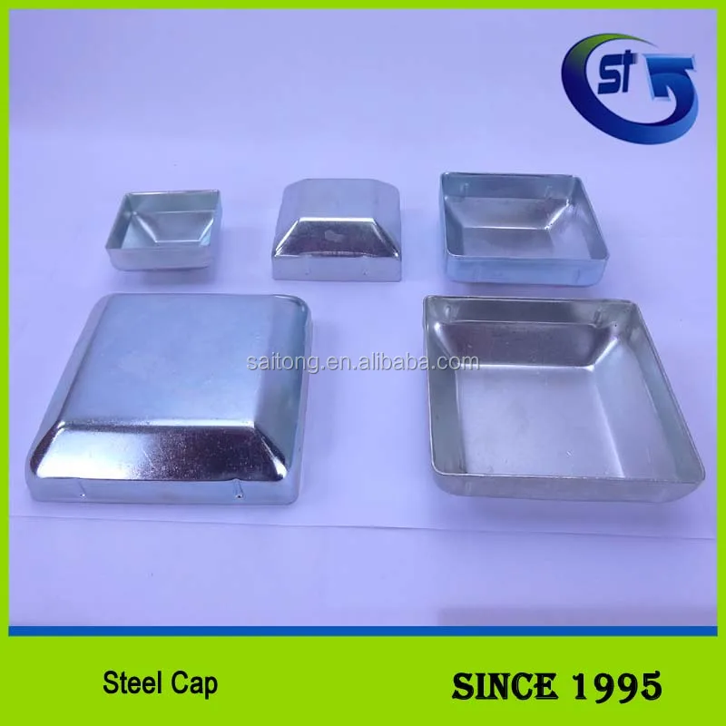 Square steel tubing end cap for steel tube