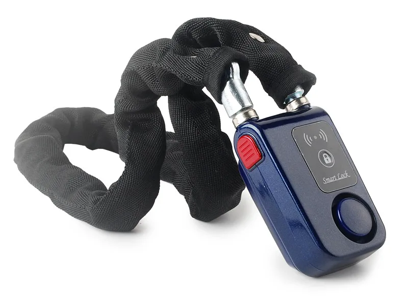 wireless gadget smartlock anti theft alarm chain padlocks for cycling/motorycle/door/e-scooter app control bike lock