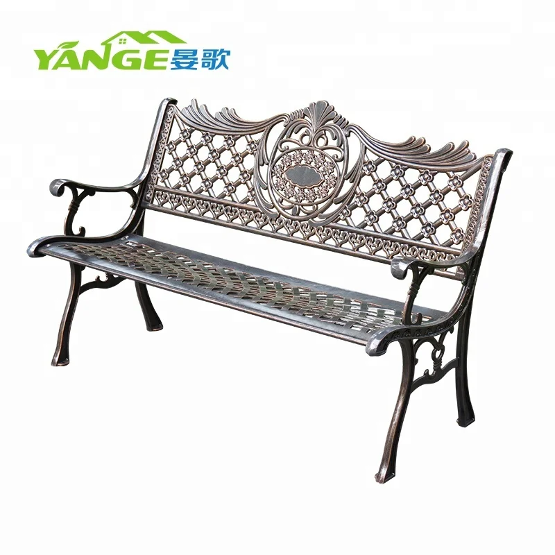 Cast aluminum garden bench seat patio benches  outdoor bench chair