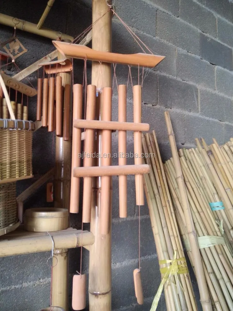 Bamboo wind chimes handmade windchime decoration gift room birthday girl gift