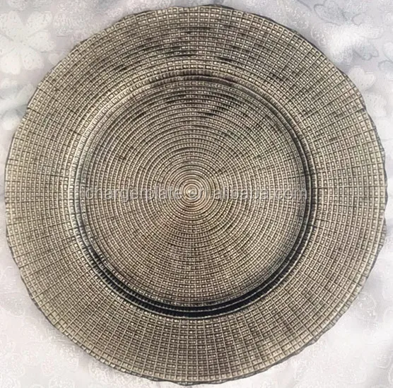 Wholesale Wedding Rental Champagne Gold Charger Plate for decoration