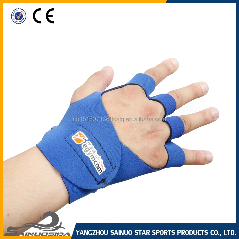 Новый дизайн неопрена Практика Тренажерный зал тяжелая атлетика палец перчатки