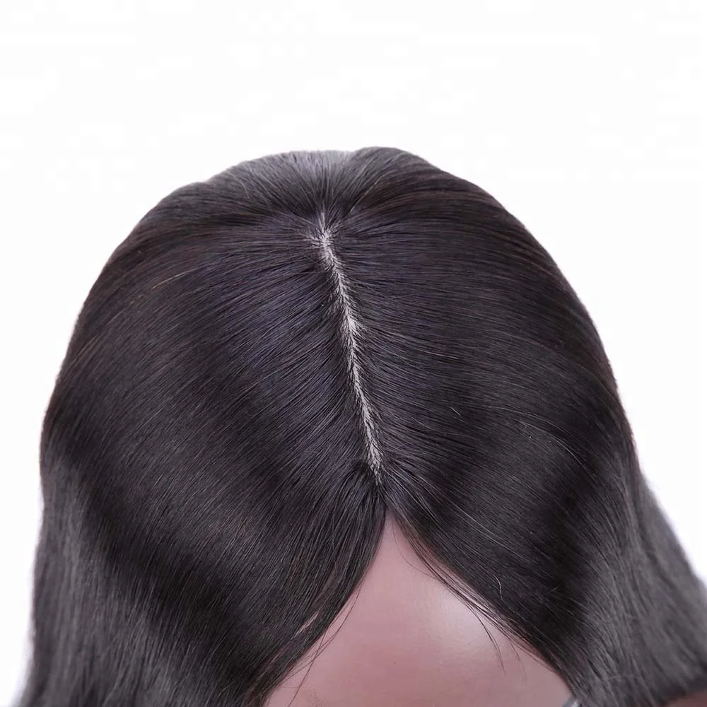 Cuticle aligned hair 14' full silk base shoulder length human hair jewish wig