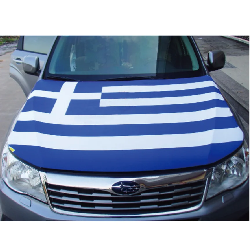 Cheap Elastic Fabrics Puerto Rico Flag Car Hood Cover Engine Flag Car Bonnet Banner