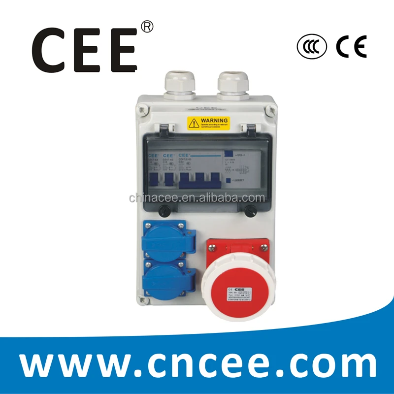 CEE-10 industrial plug socket combination unit, OEM & ODM electrical Distribution Box Distribution Board