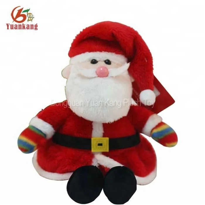 Christmas Standing Santa Claus plush doll with skis Ornament Decoration Traditional Collection stuffed toys Xmas series