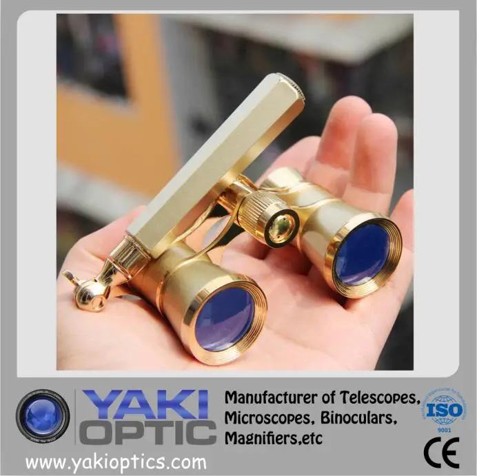 
3x25 Classic Foldable Binocular Opera Glass/Theater Binoculars Theater Glasses Chain Handle Coating Glasses Lens 4 Colors 