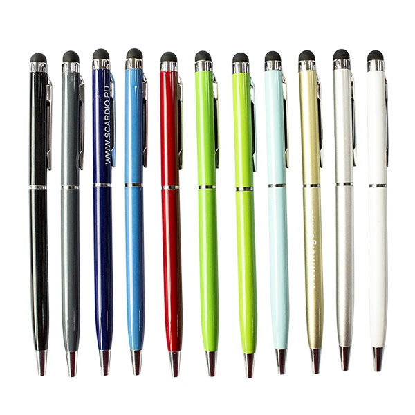 
Wholesale Promotional Gifts Soft Crystal Stylus Metal Ballpoint Pens 